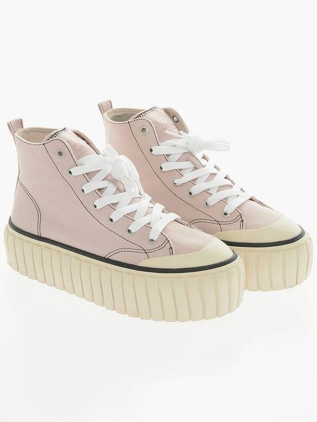 PLATFORM HIGH TOP DENIM CANVAS S HANAMI SNEAKERS - DIESEL - BALAAN 1