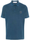 Wappen Cotton Short Sleeve Polo Shirt Avio Blue - STONE ISLAND - BALAAN 2