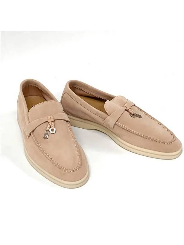 Summer Charms Walk Suede Loafers Pink - LORO PIANA - BALAAN 6