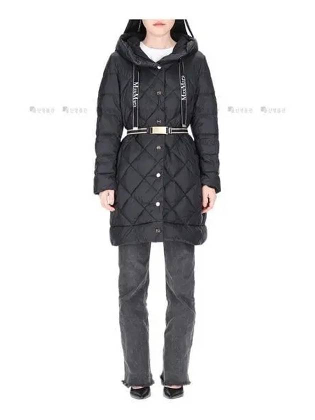 Trecap Water Repellent Canvas Hooded Parka Padding Black - MAX MARA - BALAAN 2