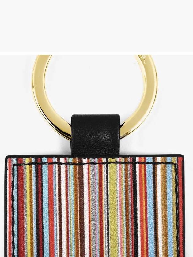 Rainbow Striped Leather Key Holder - PAUL SMITH - BALAAN 4