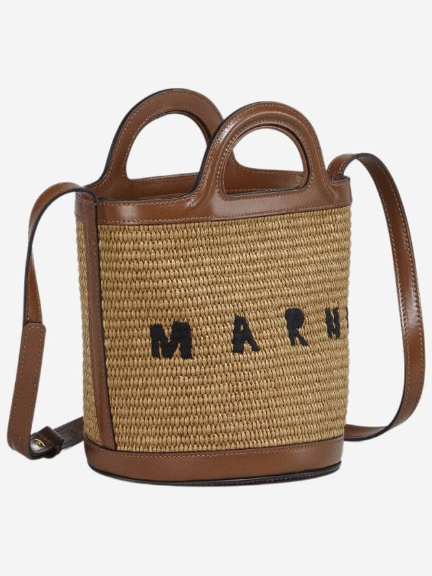 Tropicalia Small Bucket Bag Brown - MARNI - BALAAN 3