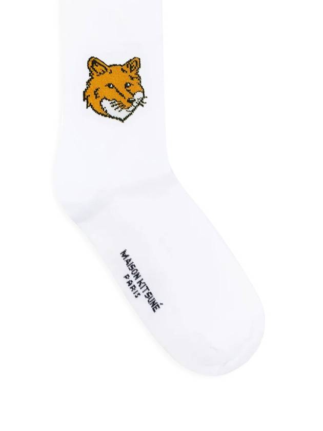 Fox Head Socks White - MAISON KITSUNE - BALAAN 5