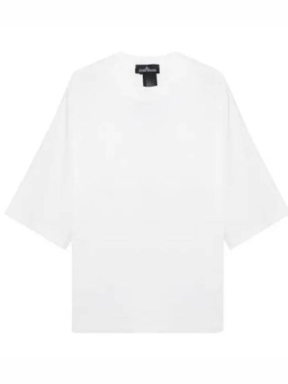 Shadow Project Graphic Interlock Mako Cotton Short Sleeve T-Shirt White - STONE ISLAND - BALAAN 2