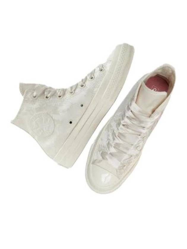 Chuck 70 Satin High Top Sneakers Egret - CONVERSE - BALAAN 4