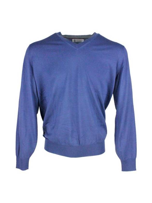 Sweater M2400162CA709 BLUE - BRUNELLO CUCINELLI - BALAAN 1