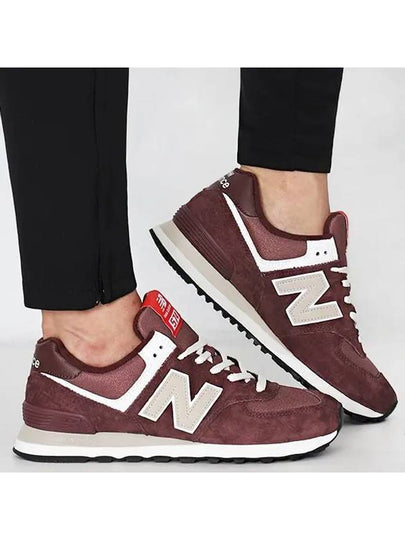 574 Low Top Sneakers Burgundy - NEW BALANCE - BALAAN 2