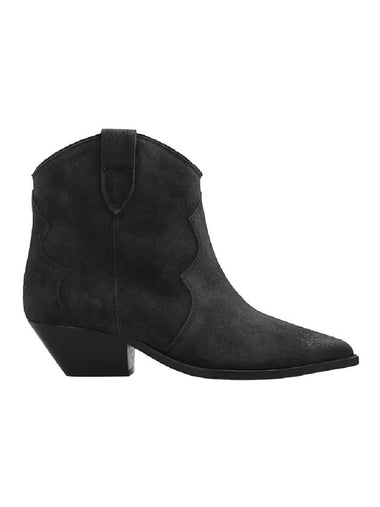 Dewina Suede Western Middle Boots Black - ISABEL MARANT - BALAAN 1