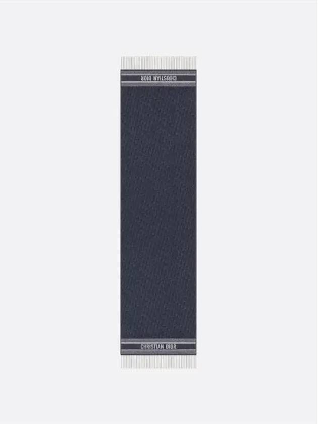 Oblique Cashmere Muffler Navy - DIOR - BALAAN 3