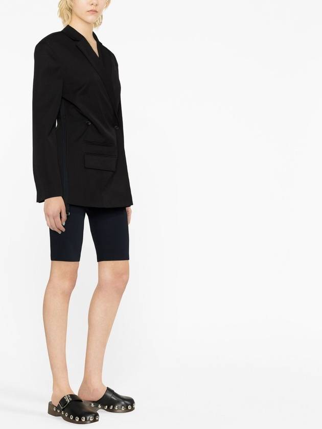 Women's La Best Tibau Crossover Double Breasted Blazer Jacket Black - JACQUEMUS - BALAAN 4