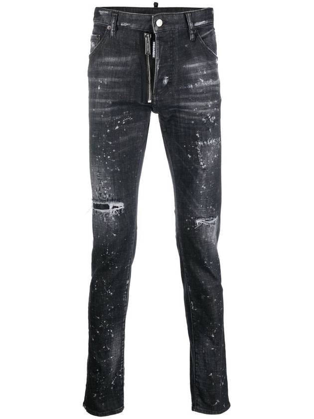 Men's Painting Cool Guy Jeans Black - DSQUARED2 - BALAAN 3