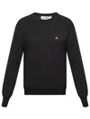 ORB Logo Cashmere Cotton Knit Top Black - VIVIENNE WESTWOOD - BALAAN 3