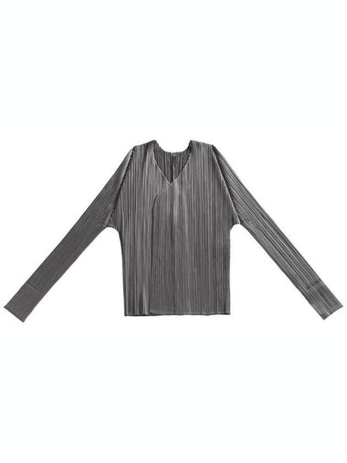 Pleats Basic Cardigan Grey - ISSEY MIYAKE - BALAAN 1