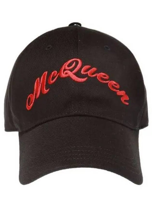 Embroidered Logo Baseball Cap Black - ALEXANDER MCQUEEN - BALAAN 2