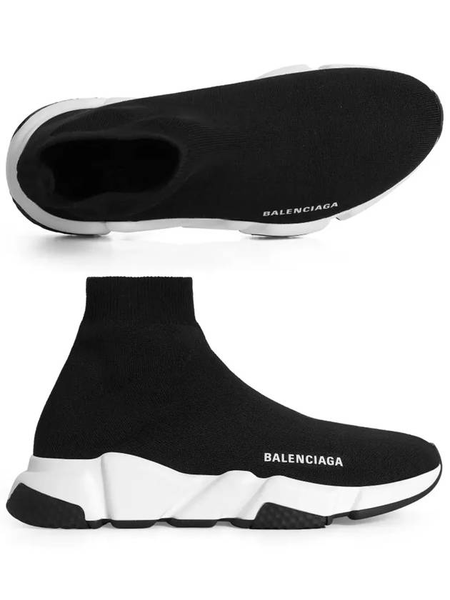 Speed Trainer  High Top Sneakers Black White - BALENCIAGA - BALAAN 5