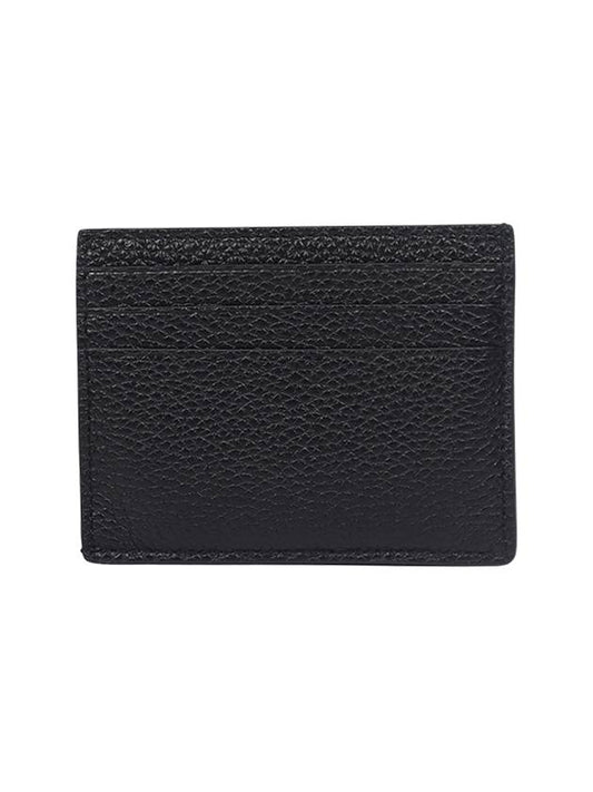 T-Line Logo Grain Leather Card Wallet Black - TOM FORD - BALAAN 2