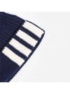 4 Bar Stripe Cashmere Beanie Navy - THOM BROWNE - BALAAN 4