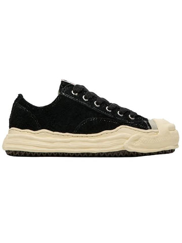 Hank OG Sole Broken Suede Low Top Sneakers Black - MAISON MIHARA YASUHIRO - BALAAN 1