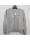 Keve Face Wool V-neck Cardigan Grey - ACNE STUDIOS - BALAAN 3