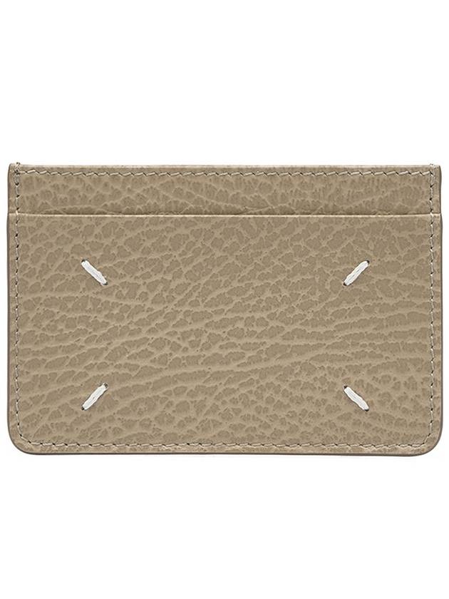 Stitch Leather Card Wallet Beige - MAISON MARGIELA - BALAAN 2