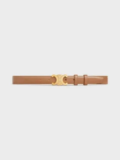 Triomphe Taurillon Medium Leather Belt Bronze - CELINE - BALAAN 2