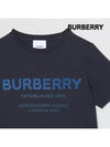 Kids Logo Print Short Sleeve T-Shirt Navy - BURBERRY - BALAAN 5