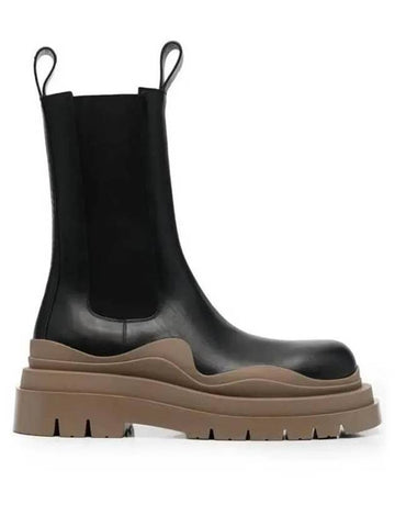 Tire Chelsea Boots Black Brown - BOTTEGA VENETA - BALAAN 1