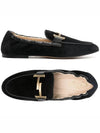 Women's Double T Loafer Black - TOD'S - BALAAN.