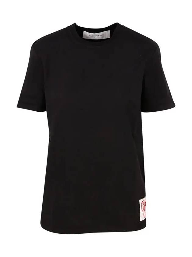 G Logo Patch Short Sleeve T-Shirt Black - GOLDEN GOOSE - BALAAN 3