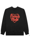 Heart Crew Neck Sweatshirt Black - HUMAN MADE - BALAAN 2