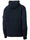 wappen patch knit hooded zip-up navy - STONE ISLAND - BALAAN 4