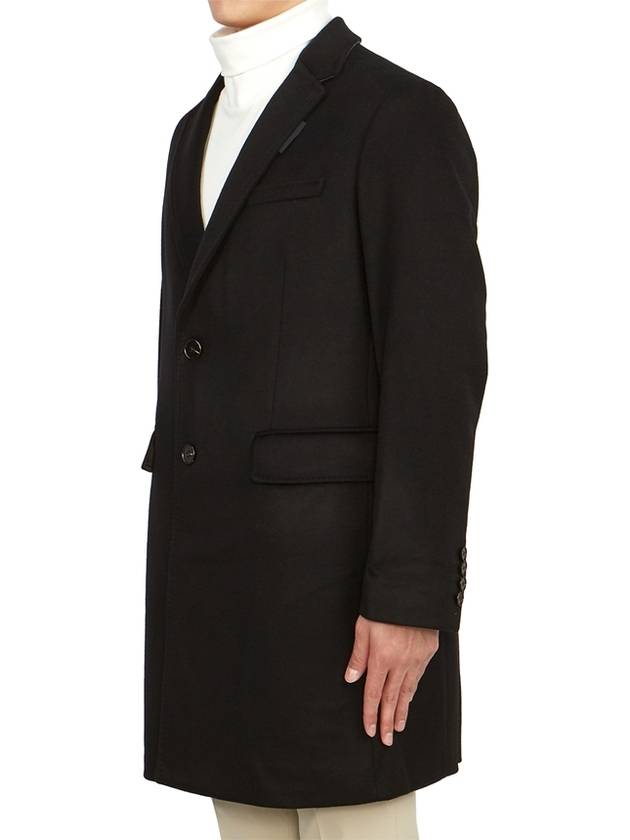 Wool Cashmere Tailored Single Coat Black - BURBERRY - BALAAN.