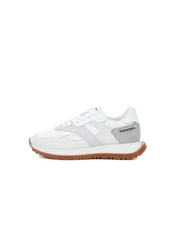 Men s RUNNING leather sneakers white - DSQUARED2 - BALAAN 1