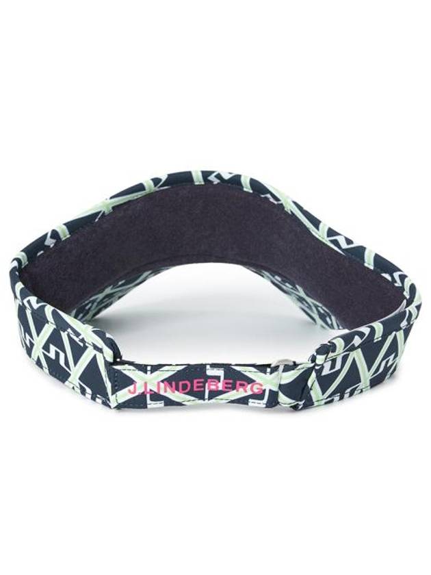 Women's Bonnie Print Visor Geo JL Navy - J.LINDEBERG - BALAAN 4