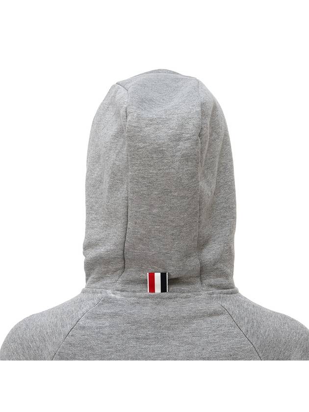 Engineered 4-Bar Stripe Loopback Jersey Knit Zip Up Hoodie Light Grey - THOM BROWNE - BALAAN 9