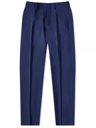 Cigarette Fit Wool Straight Pants Blue - AMI - BALAAN 2