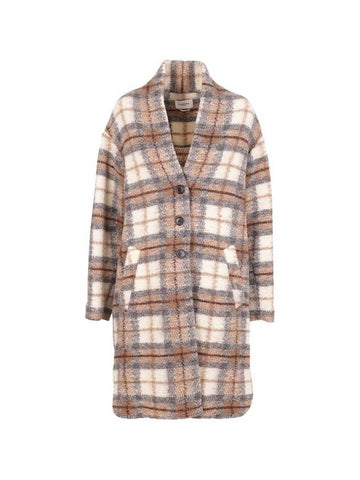 12Th Anniversary Gabriel Check Wool Single Coat Beige - ISABEL MARANT - BALAAN 1