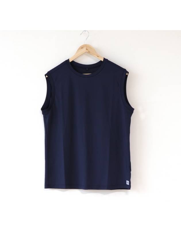 SPGRMOSN Functional Sleeveless Round Tee Navy - SUPENER - BALAAN 1