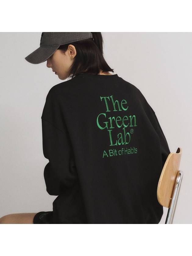 Essential Round Neck Sweatshirt Black - THE GREEN LAB - BALAAN 7