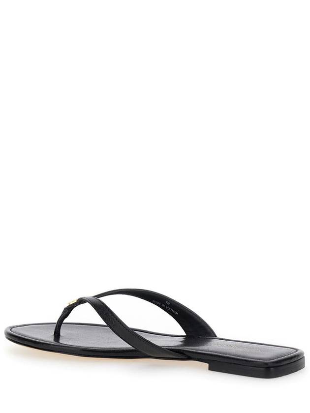 Capri Logo Plaque Flip Flops Black - TORY BURCH - BALAAN 4