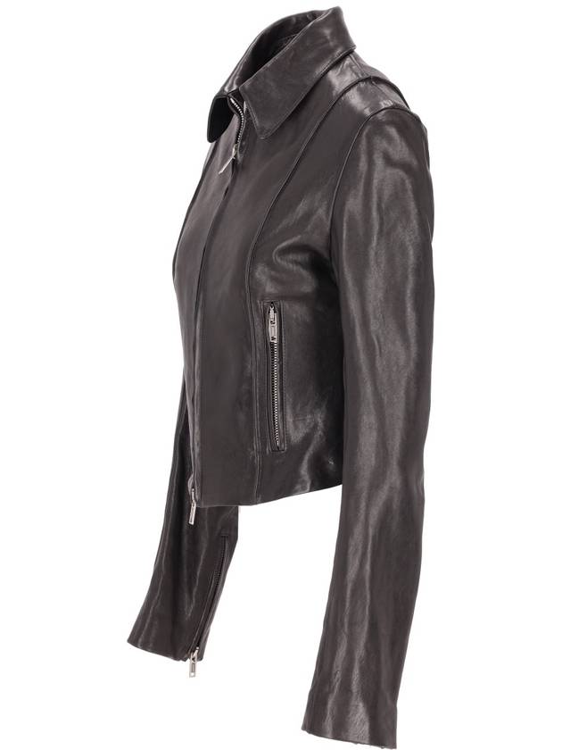 ESTER LEATHER BIKER JACKET VINTAGE LUX GRAINED LEA - ANN DEMEULEMEESTER - BALAAN 3