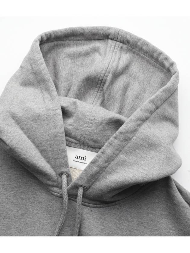 Heart Small Logo Hoodie Grey - AMI - BALAAN 4