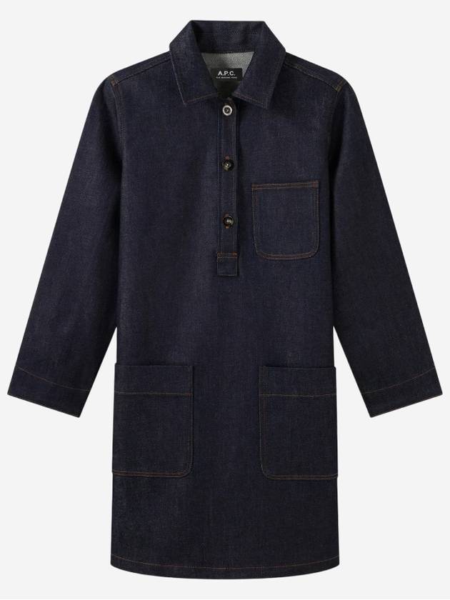 Aurelia Denim Shirt Short Dress Blue - A.P.C. - BALAAN 2