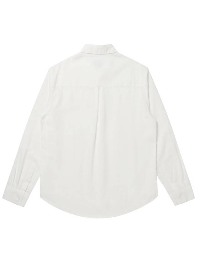 Men's Linen Long Sleeve Shirt White - SOLEW - BALAAN 3