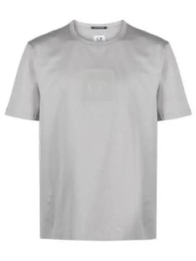 Metropolis Series Mercerized Jersey Logo Badge Short Sleeve T-Shirt Grey - CP COMPANY - BALAAN 2