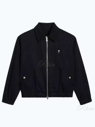 De Coeur Logo Zip-up Jacket Jacket Black - AMI - BALAAN 2