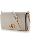 V Logo Signature Leather Chain Shoulder Bag Ivory - VALENTINO - BALAAN 3