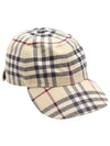 Check Pattern Cotton Ball Cap Beige - BURBERRY - BALAAN 2