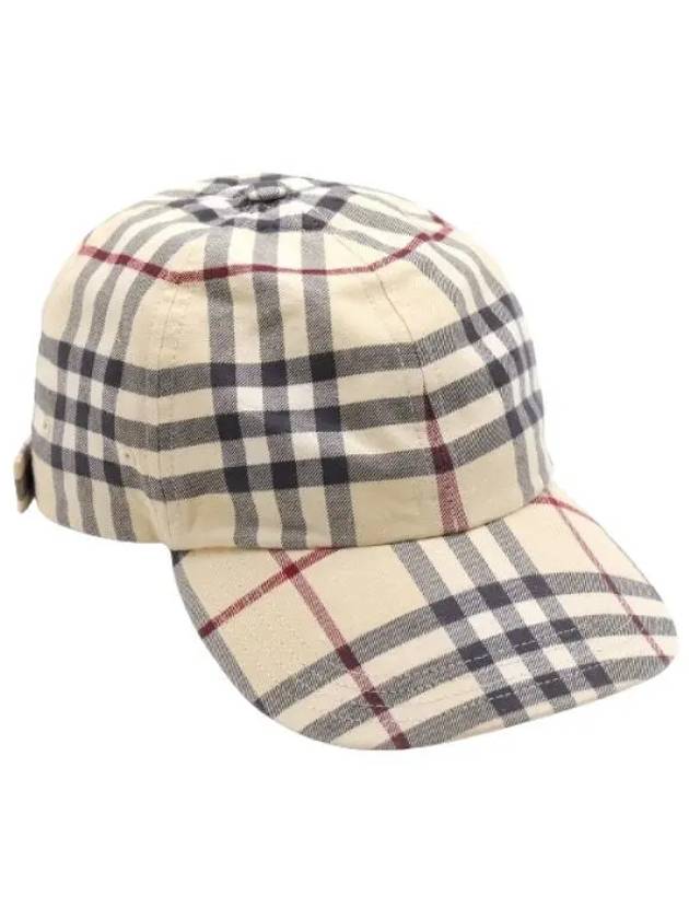 Check Pattern Cotton Ball Cap Beige - BURBERRY - BALAAN 2