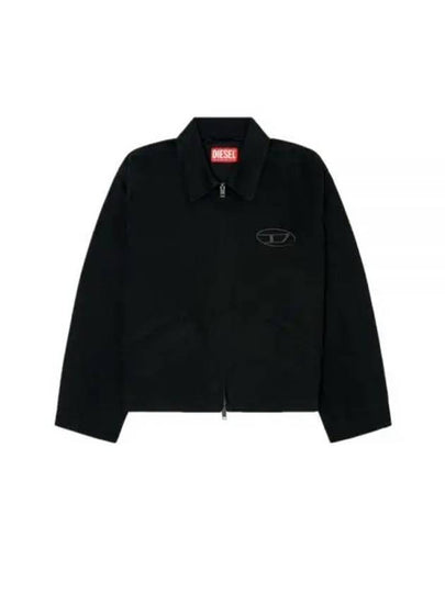 J Taylor Bleach Logo Denim Jacket Black - DIESEL - BALAAN 2